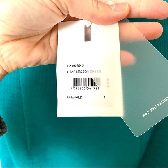 C/MEO Collective Star Lesson Green Halter Dress Small Asymmetric Hem - Picture 11 of 11